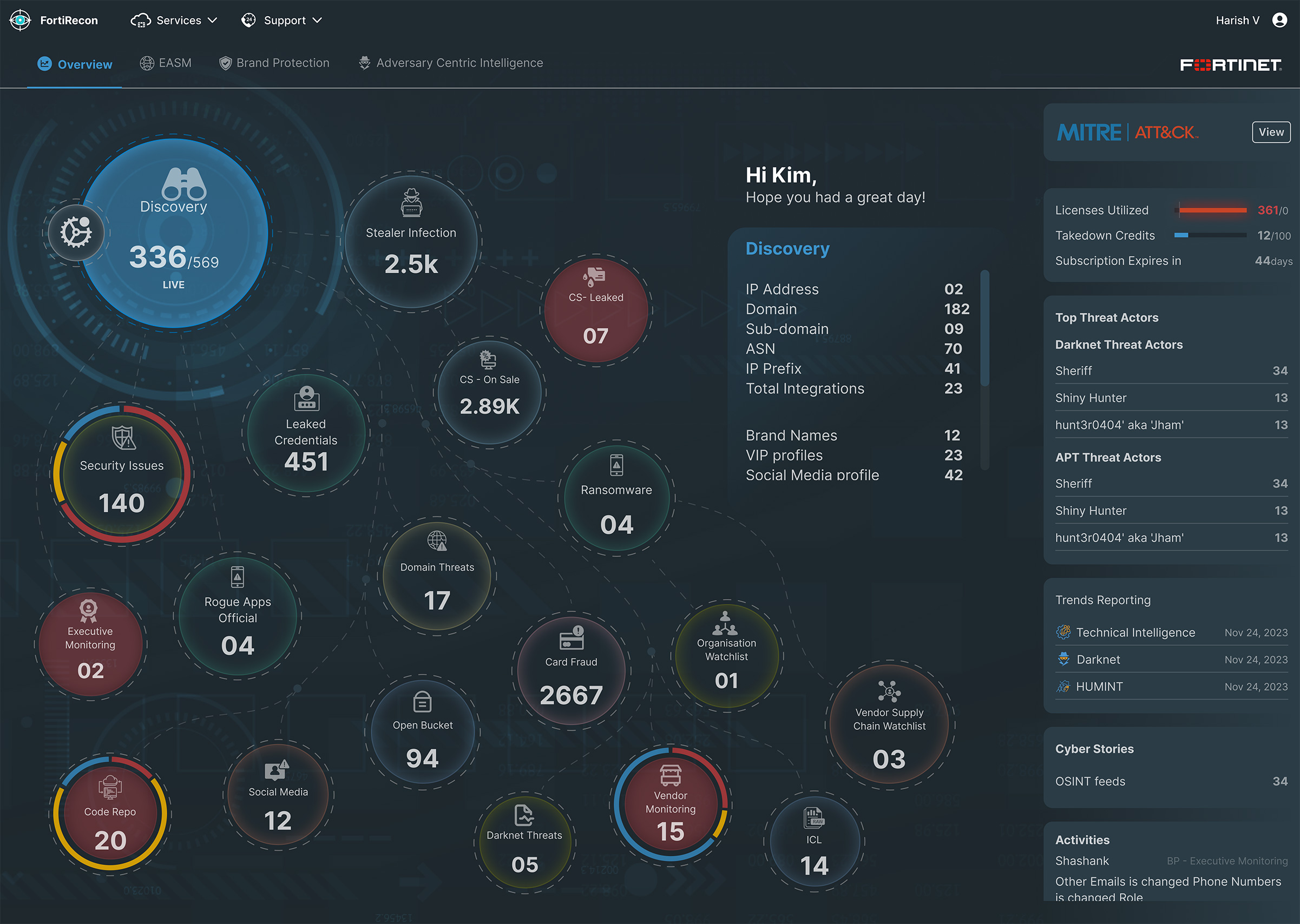 Streamlining External Attack Surface Management dashboard screenshot